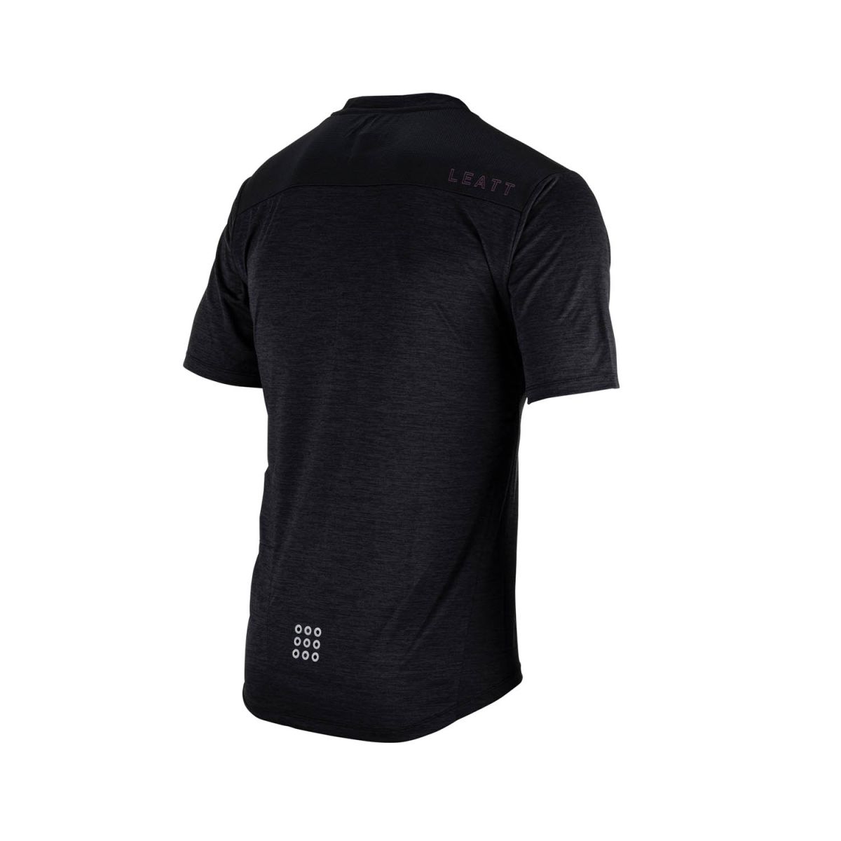 espalda de la Camiseta manga corta Leatt Mtb Trail 1.0 negro para bicicleta o ebike