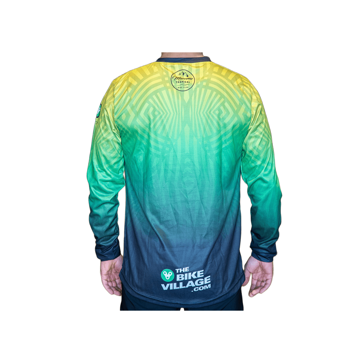 ESPALDA DE Camiseta manga Larga The Bike Village Tropical Enduro Descenso
