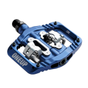 Pedales automáticos One Up Clip de enduro con plataforma SPD azul