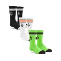 Pack de 3 Calcetines Volcom Full Stone para Niños verde, blanco y negro F6312430