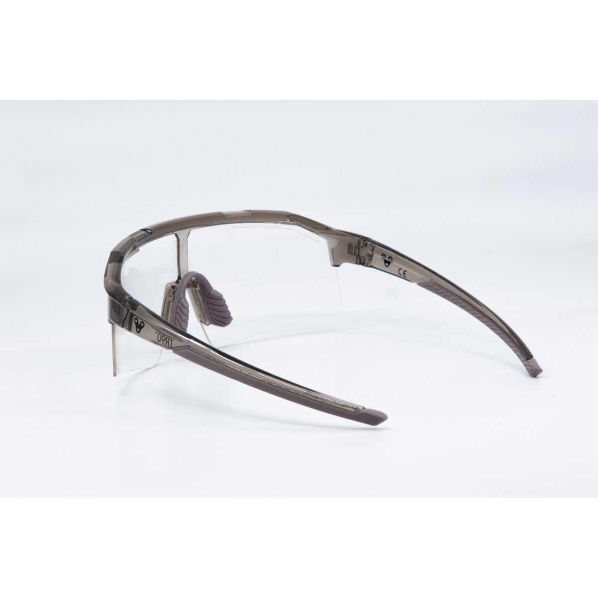 montura marrón transparente de las Gafas Raptor TBV TR90 con cristal transparente para MTB