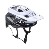vista del Casco de enduro Fox Speedframe Pro Defy Mips gris y blanco