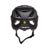 vista trasera del nuevo Casco de enduro Fox Speedframe Solid Negro Mips