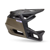 lateral Casco integral Enduro Fox Proframe Frecuency MIPS color negro y verde militar 33479-373