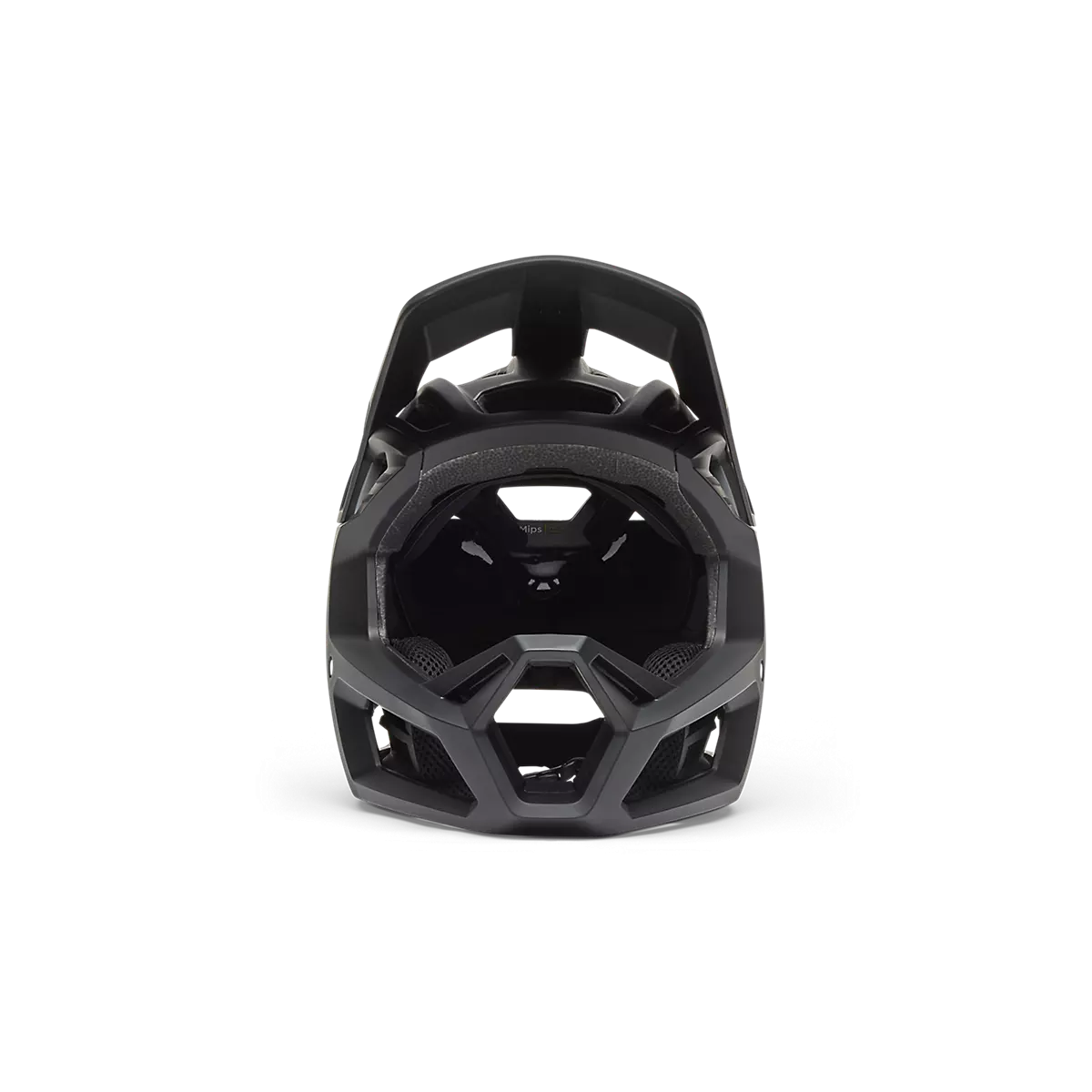 frontal del Casco integral Enduro Fox Proframe Frecuency MIPS color negro y verde militar 33479-373