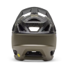 trasera del Casco integral Enduro Fox Proframe Frecuency MIPS color negro y verde militar 33479-373