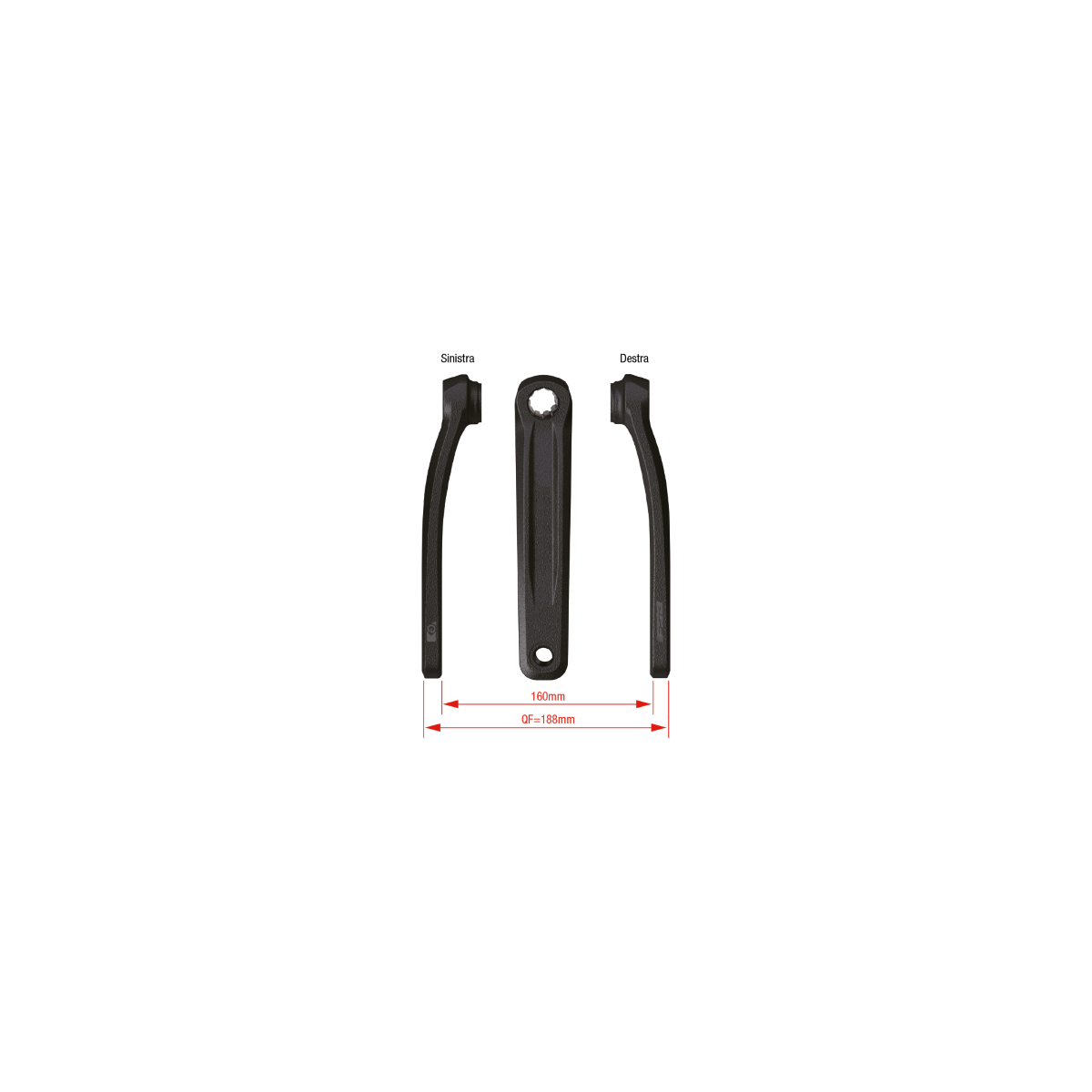 Bielas FSA CK-320/IS 155 mm para eBike – Bosch y Yamaha 324-0046008260