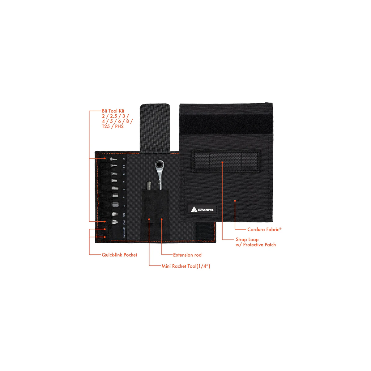 Kit de Herramientas Mini Carraca Granite Design RocknRoll