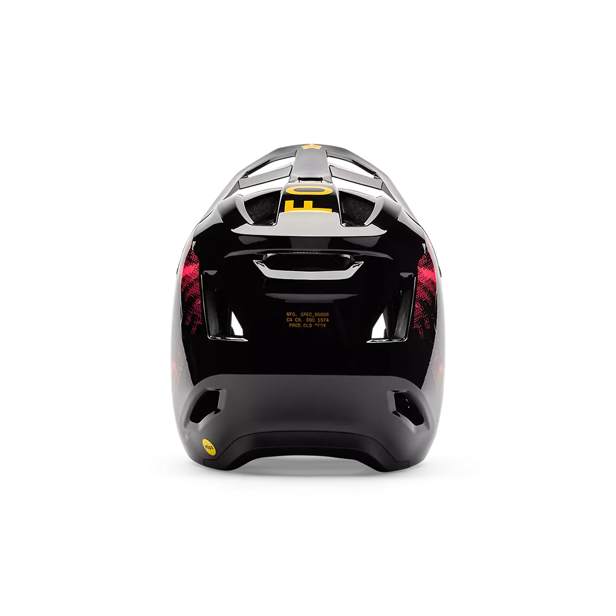 trasera del Casco integral Fox Rampage Kairos Mips 36911-279 negro naranja rosa