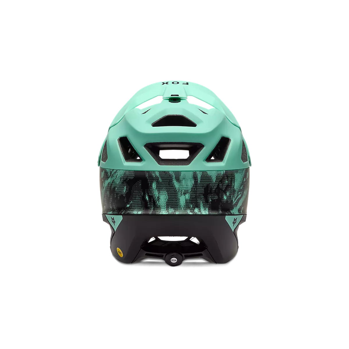 TRASERA Casco de enduro Fox Dropframe Pro Kairos 37614-295 TURQUESA