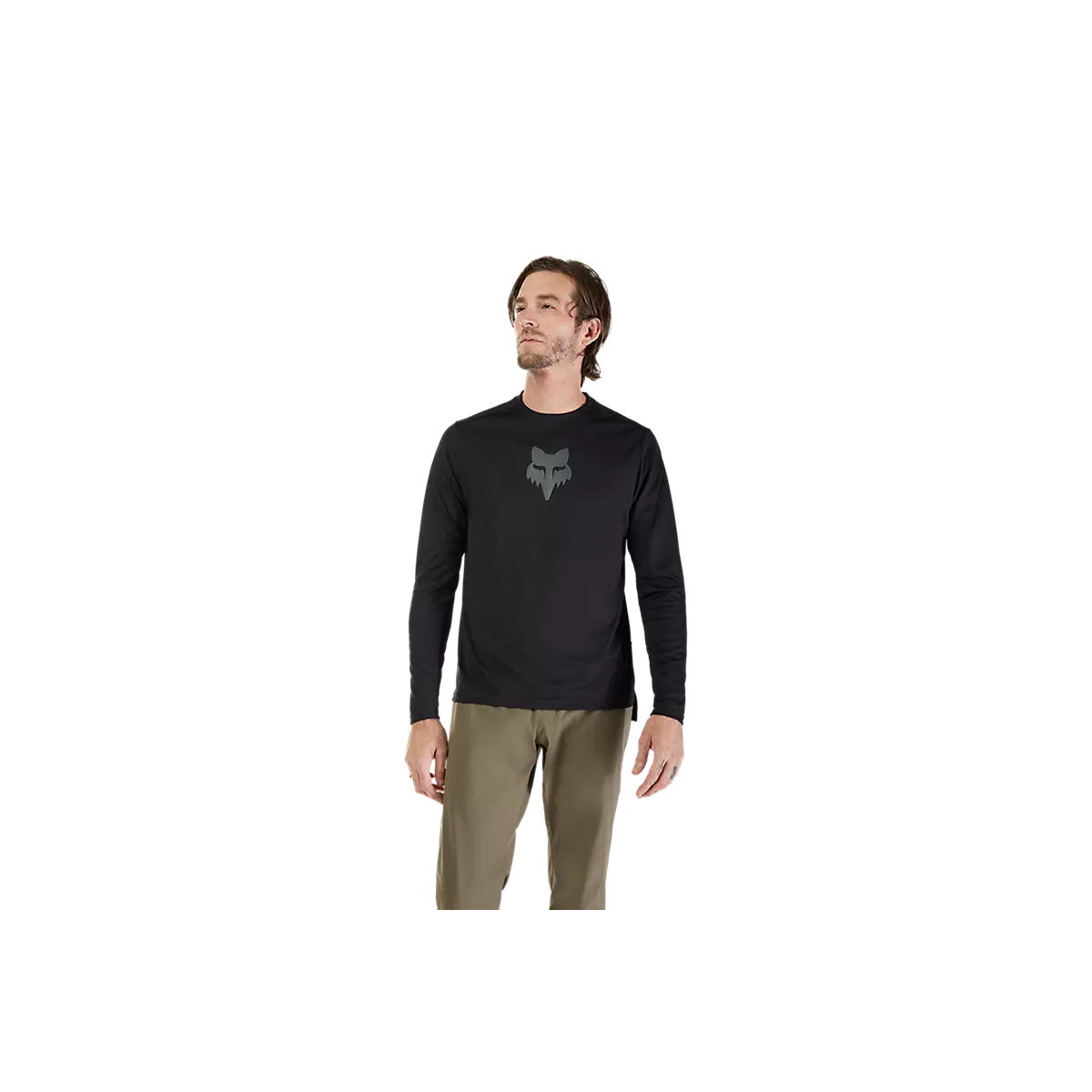 Camiseta de manga larga Fox Racing Ranger Fox Head color negro 33412-001