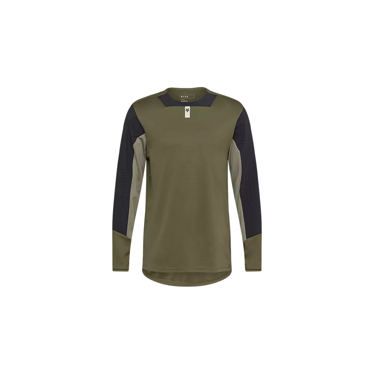 Camiseta técnica de manga larga Fox Defend verde oliva  32367-099