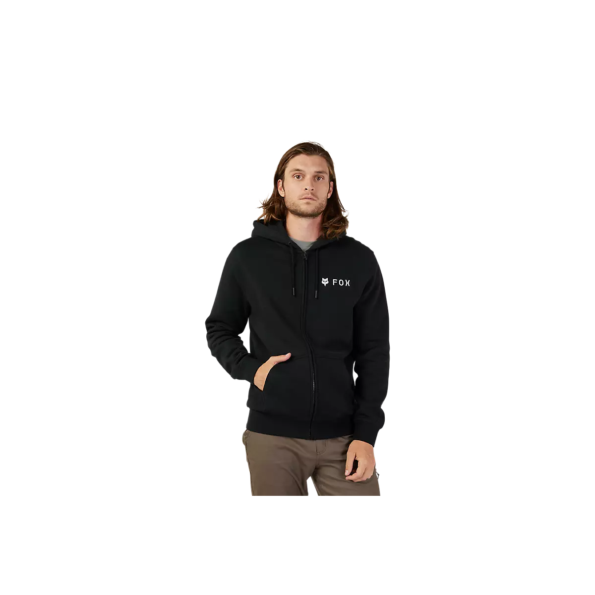 bolsillo Sudadera con cremallera y capucha Fox Absolute 31593-001 negra
