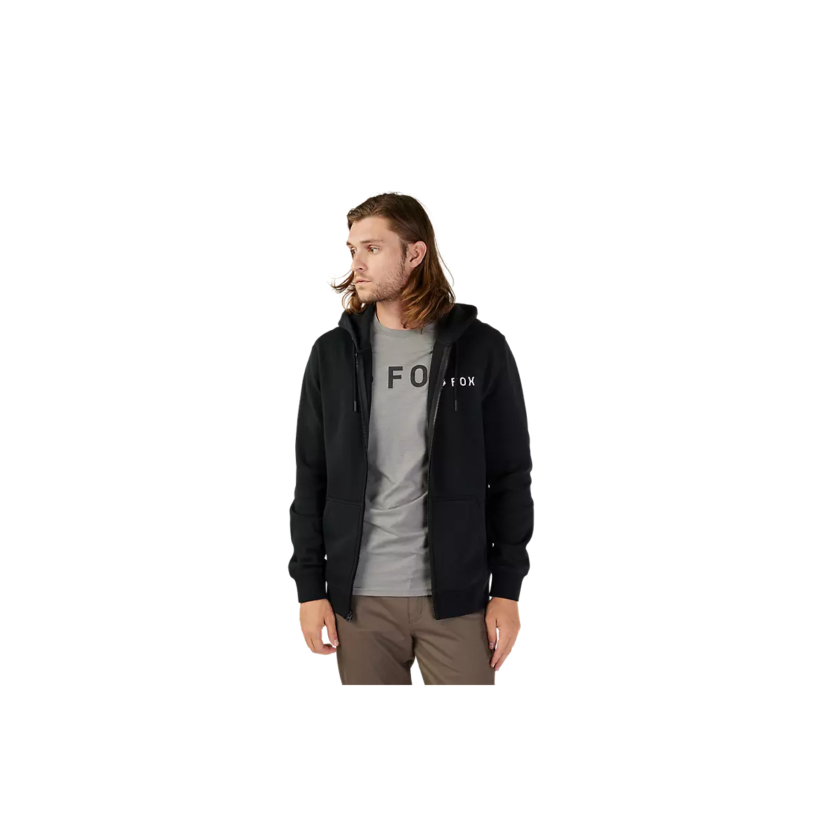 cremallera Sudadera con cremallera y capucha Fox Absolute 31593-001 negra
