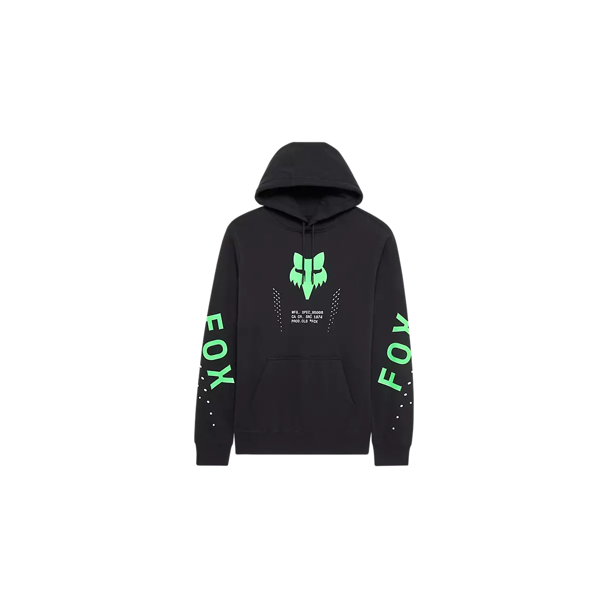 Sudadera Fox Non Stop con capucha – Fleece COLOR NEGRO VERDE  36268-001