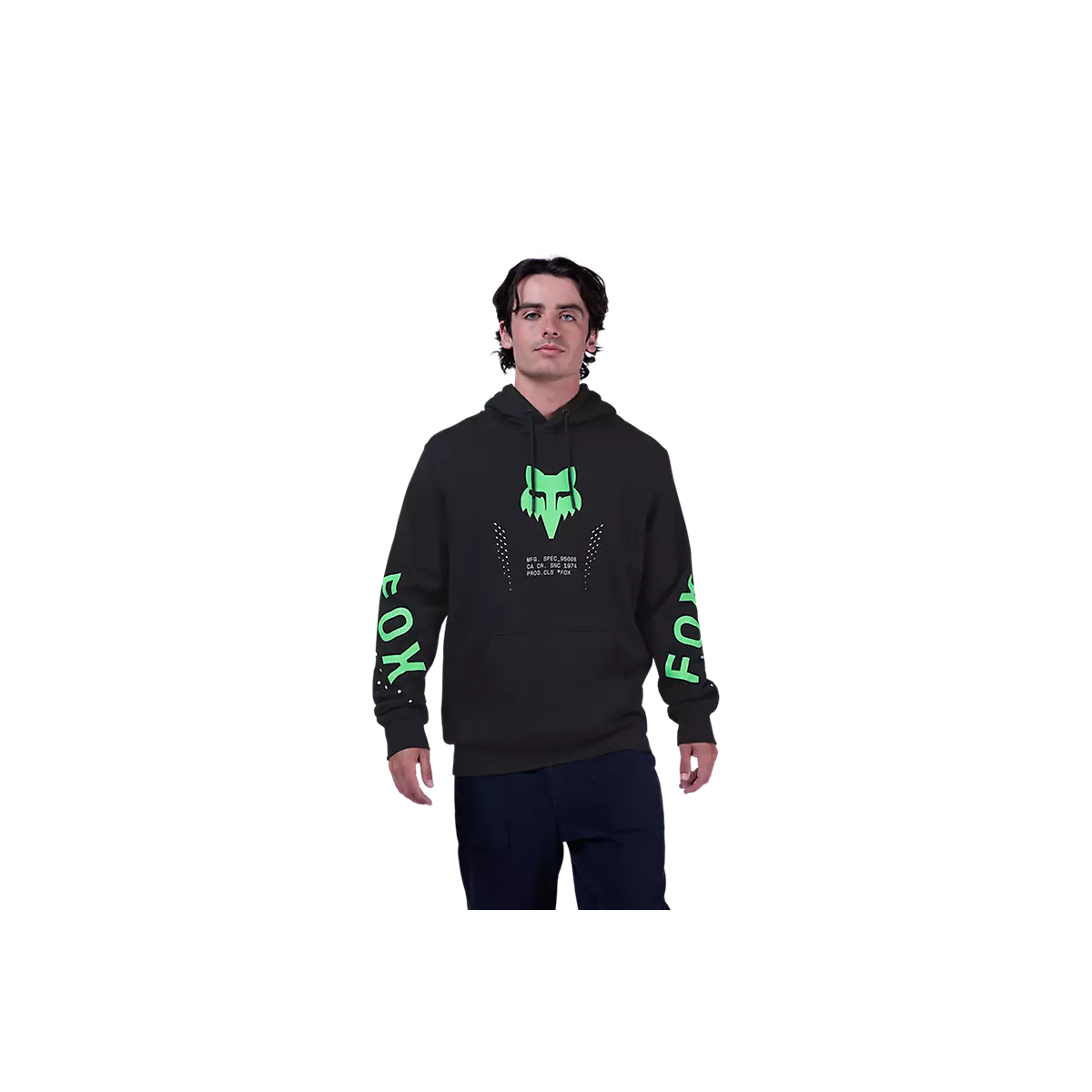 Sudadera Fox Non Stop con capucha – Fleece COLOR NEGRO VERDE  36268-001