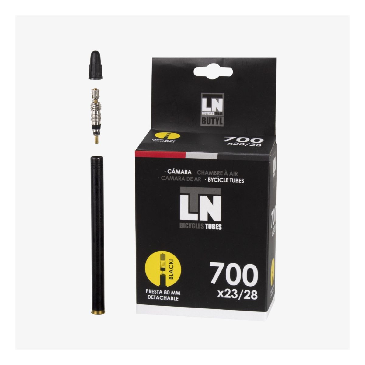 Cámara ELTIN 700x23/28C FV 80 mm – Presta desmontable