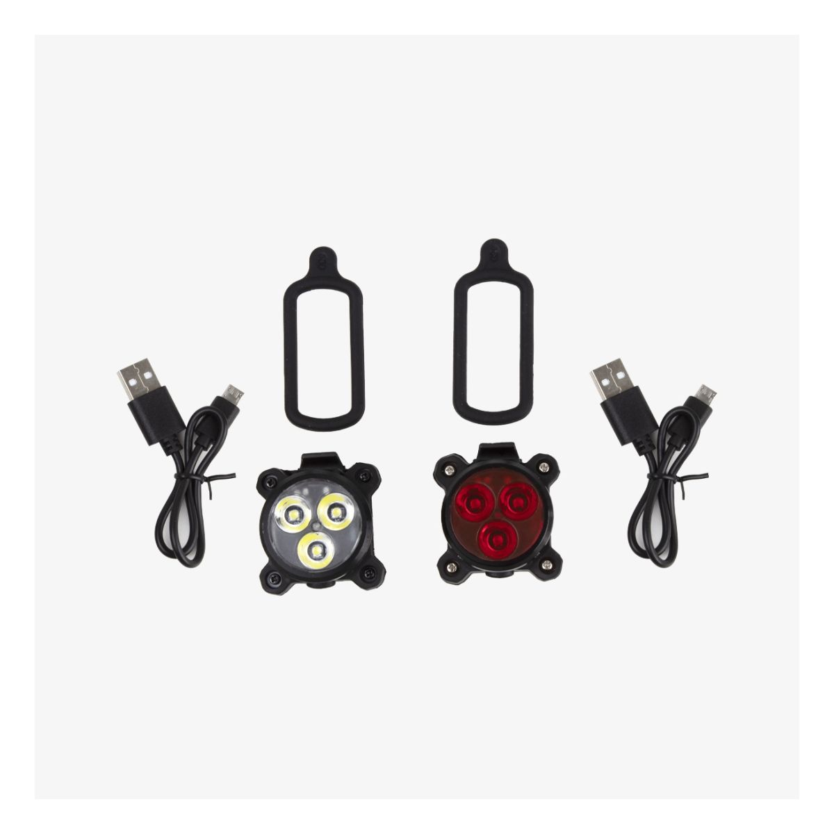 Pack luces bicicleta Lite 120/20 lúmenes USB  delantera/trasera