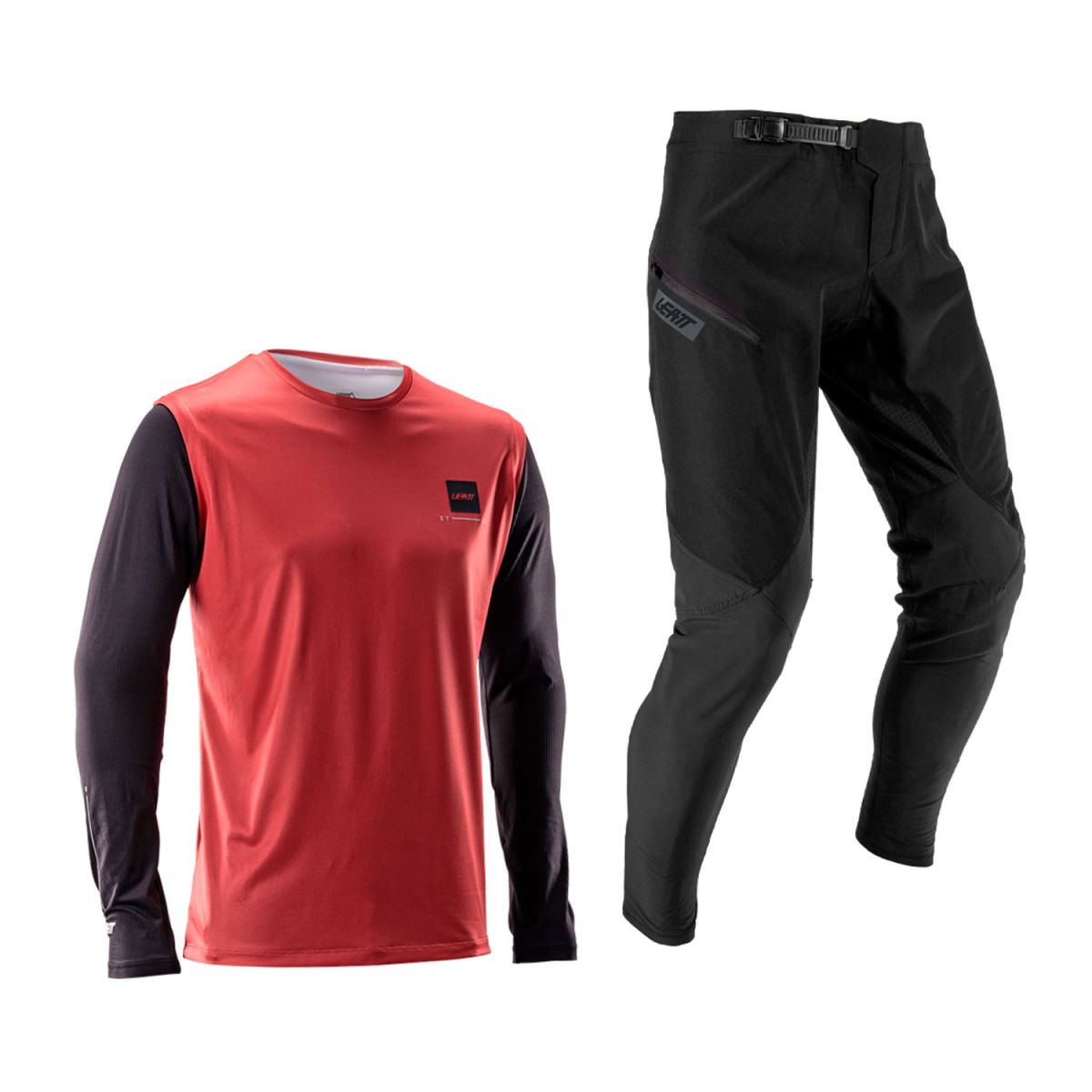 Kit Equipació Camiseta + Pantalón Leatt Gravity 1.0 Ride Junior V26 rojo