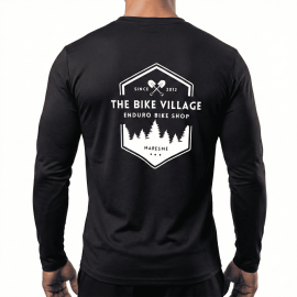 ESPALDA Camiseta manga Larga The Bike Village Forest Enduro NEGRA