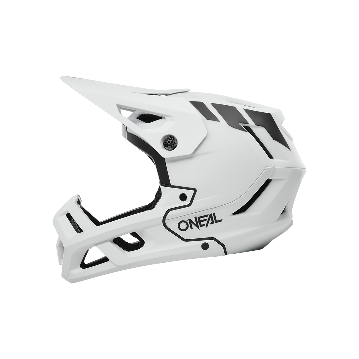 vista lateral Casco O’Neal SL1 Solid blanco Integral ventilado