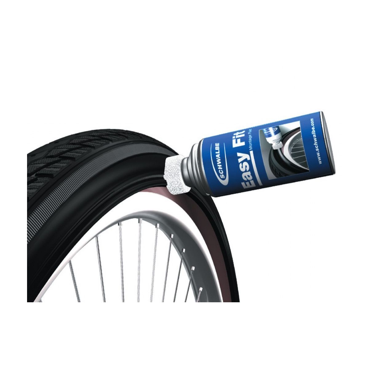 Schwalbe Easy Fit líquido para montaje de neumático | trucos para montar la cubierta de la bici