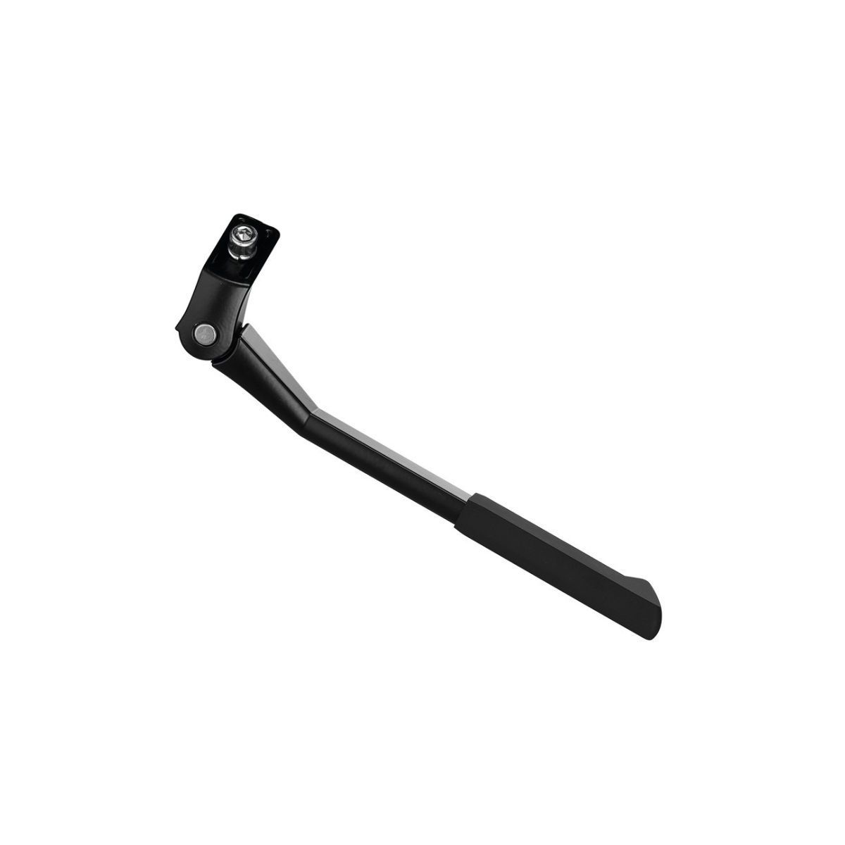 Caballete lateral de aluminio regulable color negro 24-28"