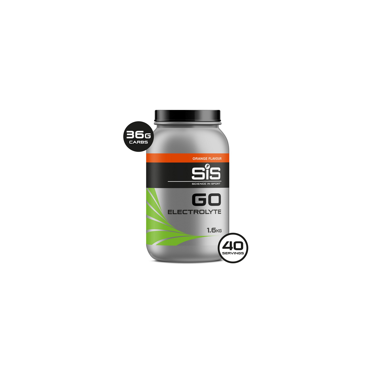 Bote SiS GO Electrolyte Polvo 1,6 kg Bebida Energética naranja