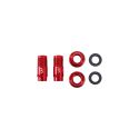 Tapones de válvula BBB "CoreCap" con tuercas 2uds rojo