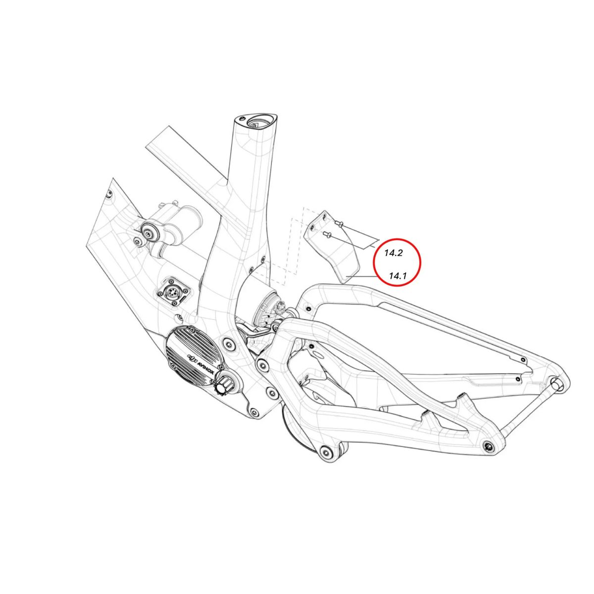 Guardabarros TL UNNO MITH Avinox para eBike | Protección Amortiguador SPMDJI.015