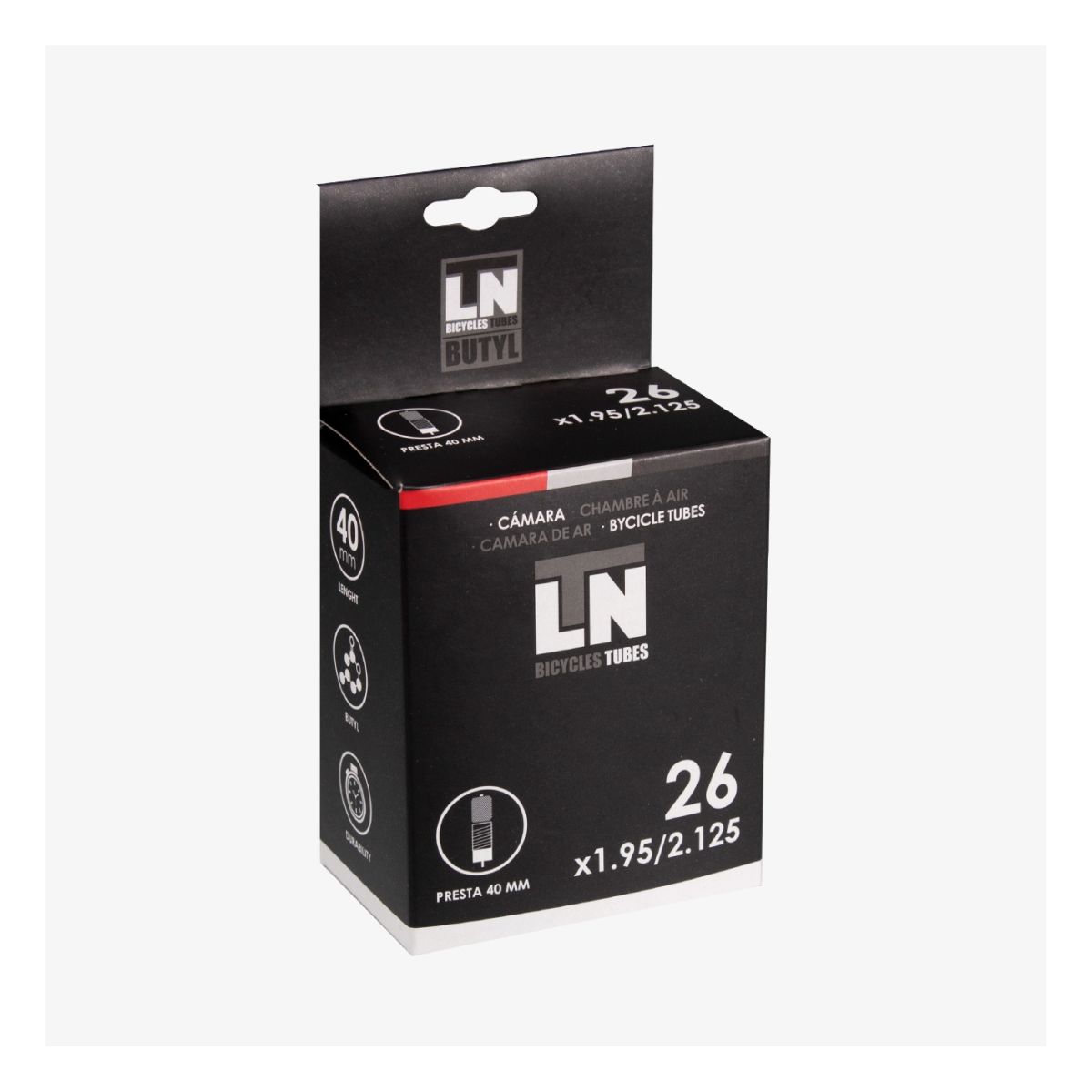 Cámara LT 26x1.95/2.125 Presta 40 mm Butilo