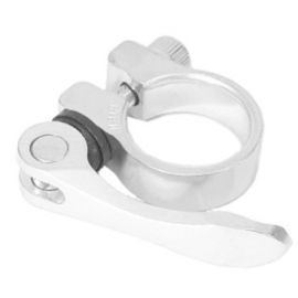 Abrazadera sillín cierre rápido plata