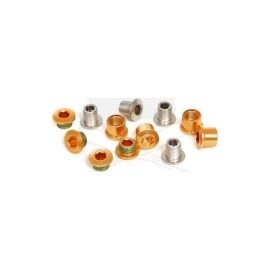 Kit tornillos platos aluminio truvativ 3 platos 4 tornillos naranja