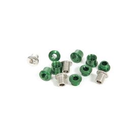 Kit tornillos platos aluminio Truvativ 3 platos 4 tornillos verde