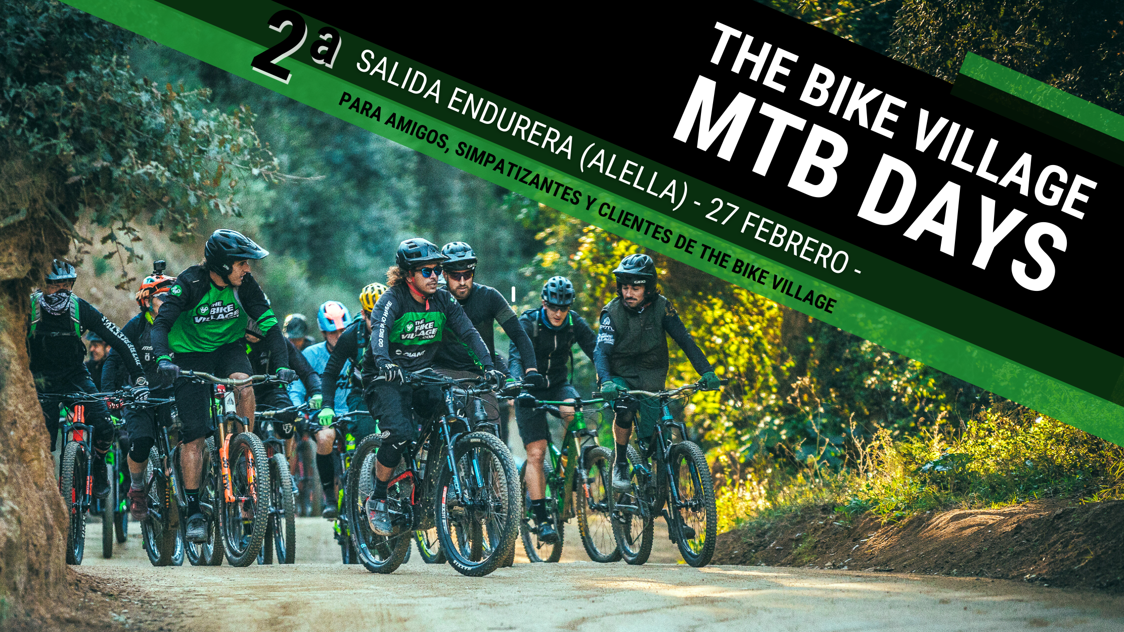 Banner web de la salida enduera del 27 de febrero en Alella de los The Bike Village Days 2022